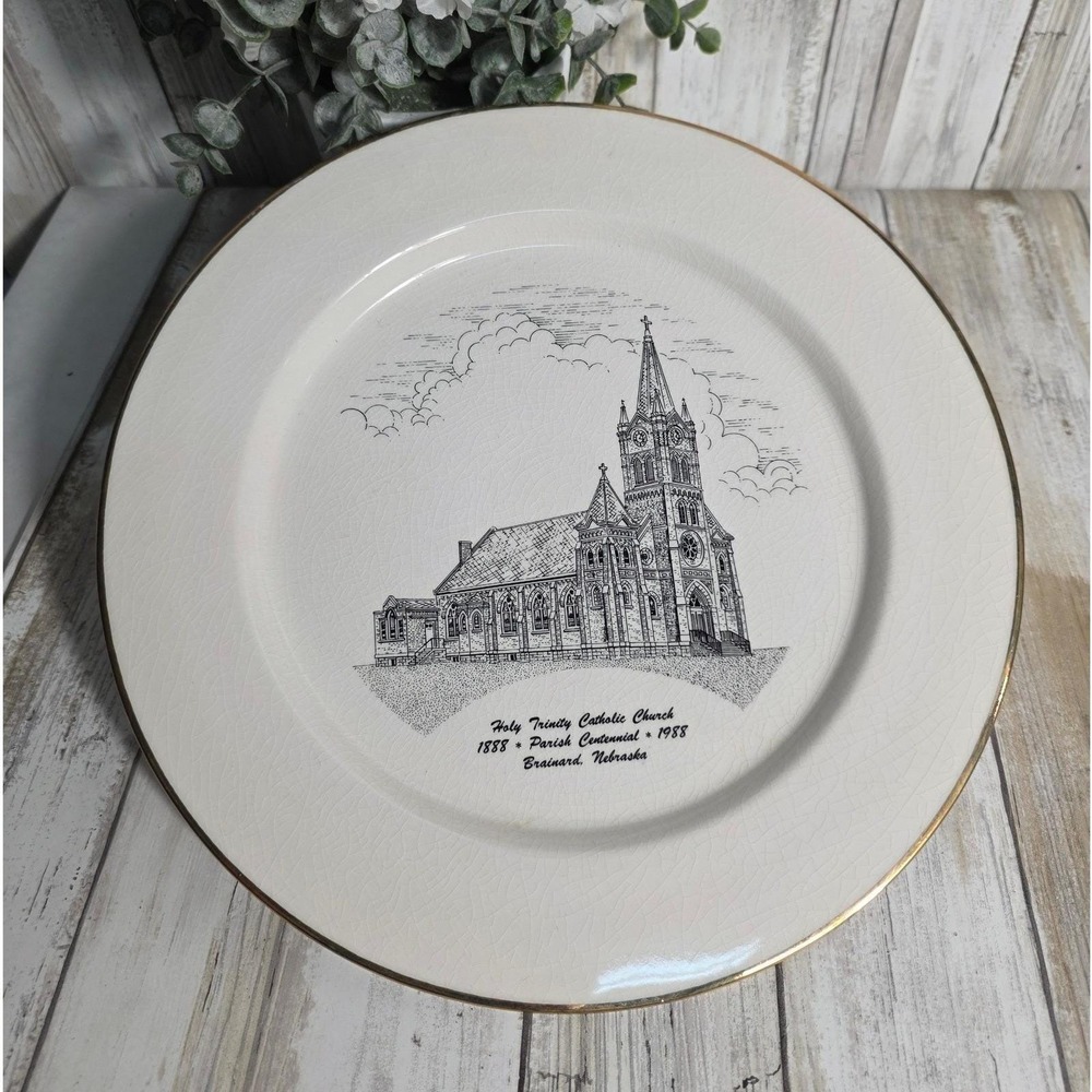 World Wide Art Studios Holy Trinity Catholic Church Brainard NE Centennial Plate